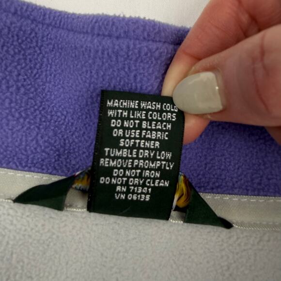 L.L.Bean Purple Fleece Full Zip Vest Lightweight Polartec Outdoor Hiking Women M - Picture 9 of 14